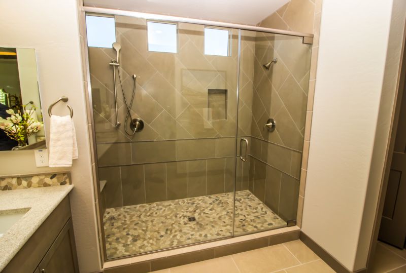 Shower with Recessed Shelving