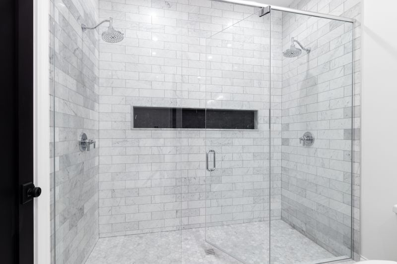 Glass Panel Shower with Matte Finish